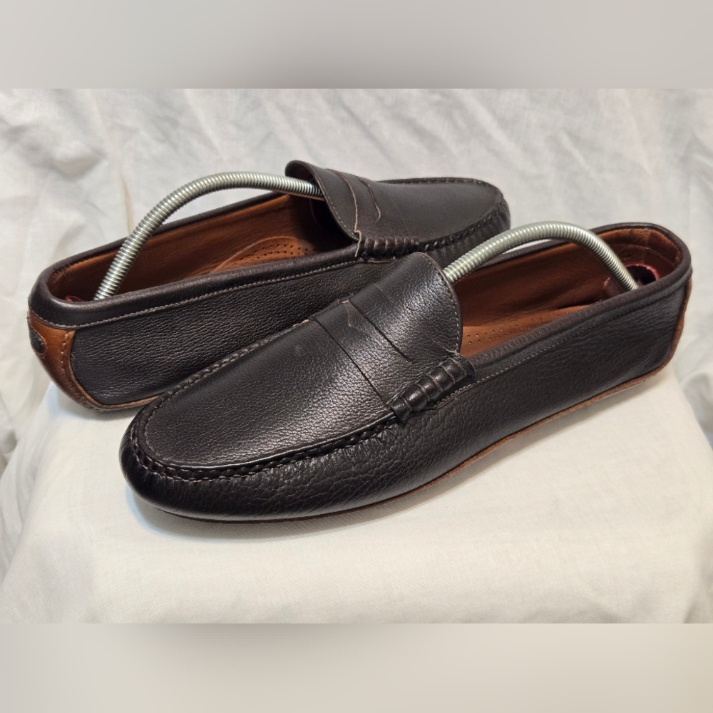 ALLEN EDMONDS WINTHROP MOC DRK BROWN SHOES Sz 12 D
